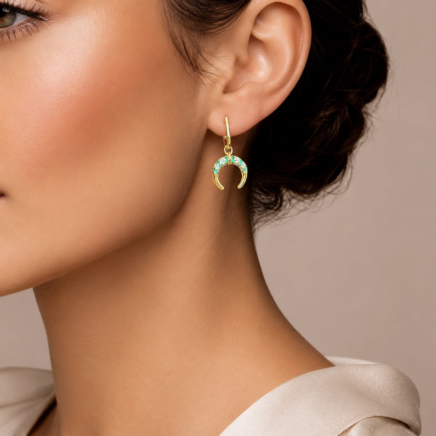 Good Luck Mismatched Gold Earrings