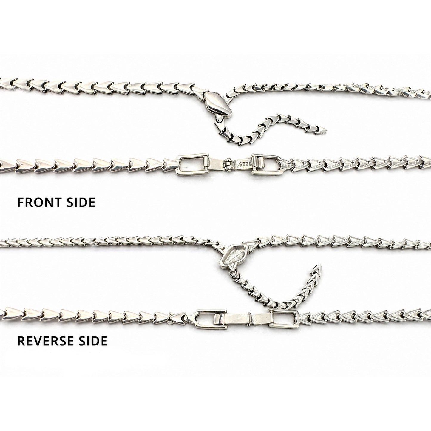 Sterling Silver Snake Chain Lariat Necklace