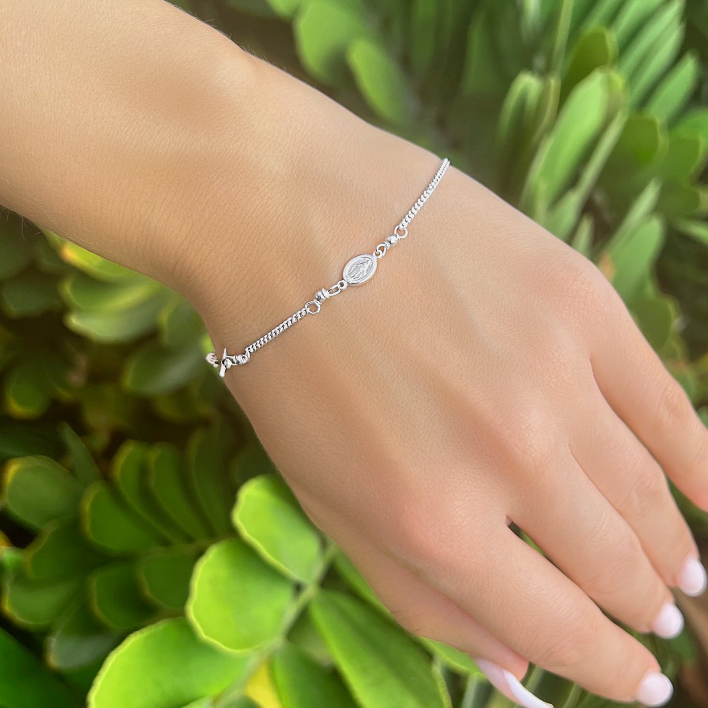 Virgin Mary and Cross Rosary Bracelet