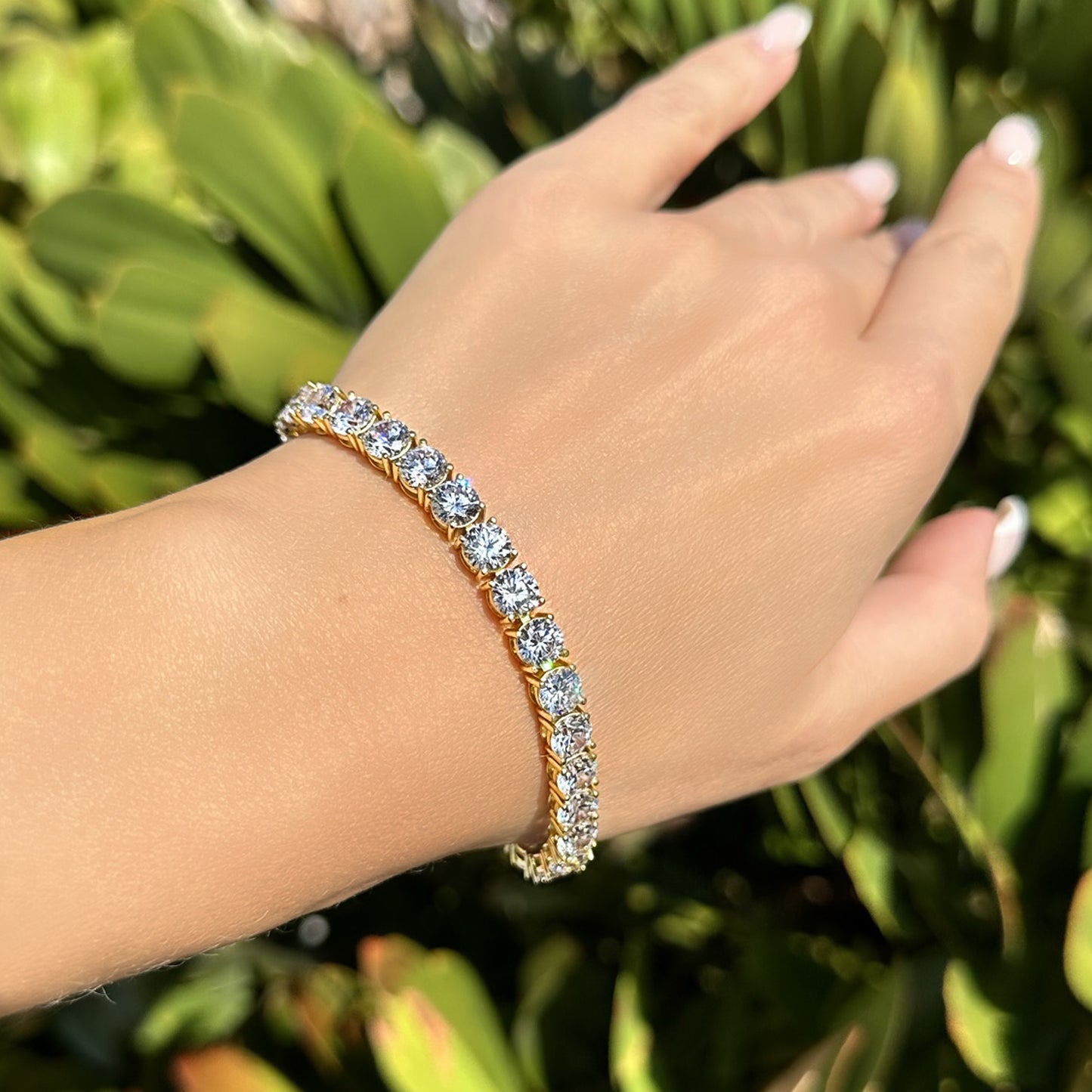 Pulsera de tenis clásica en oro o plata