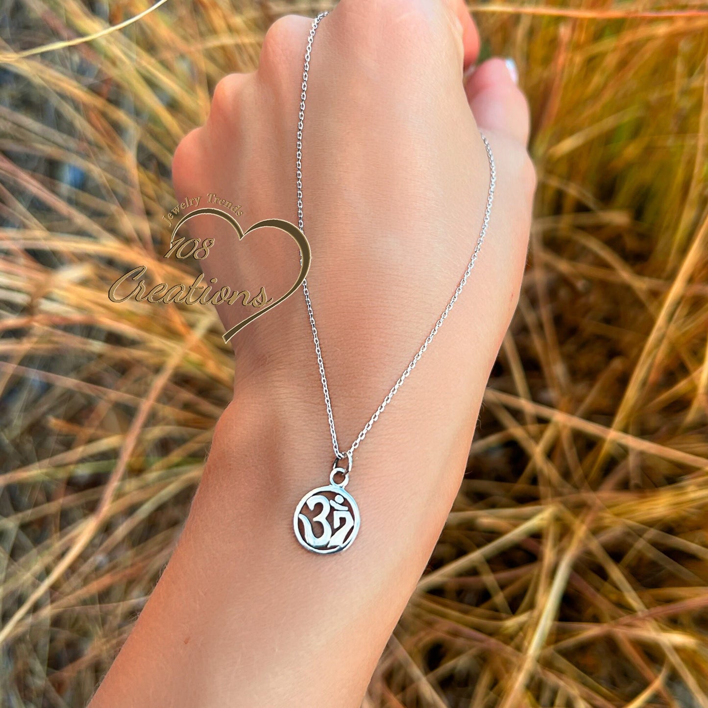 Yoga Necklace with OM Disc Charm