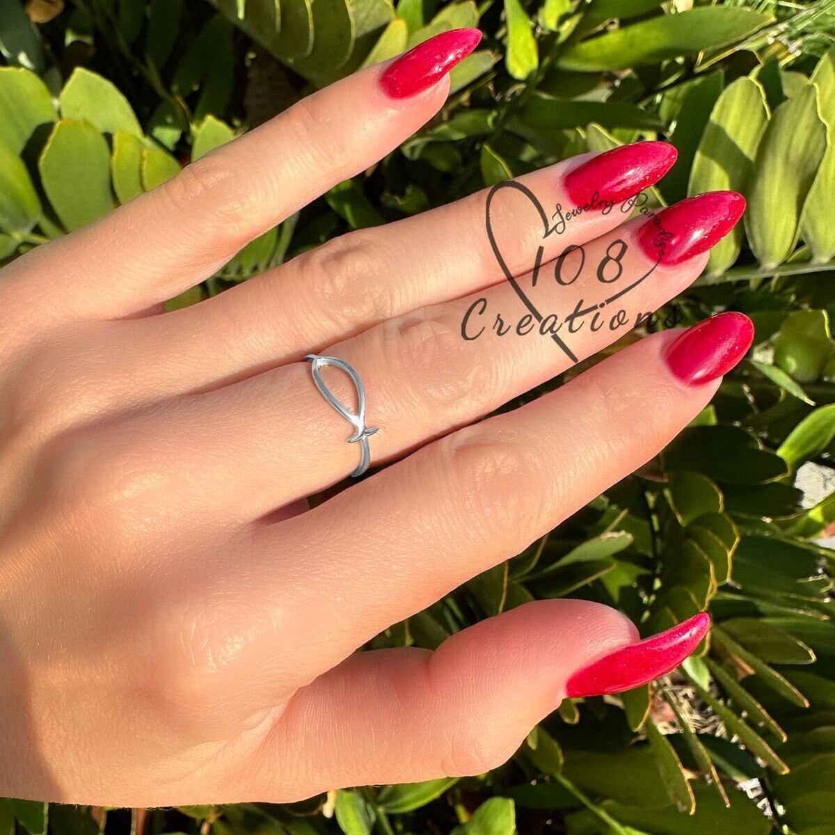 Elegant Christian Fish Ring in Sterling Silver