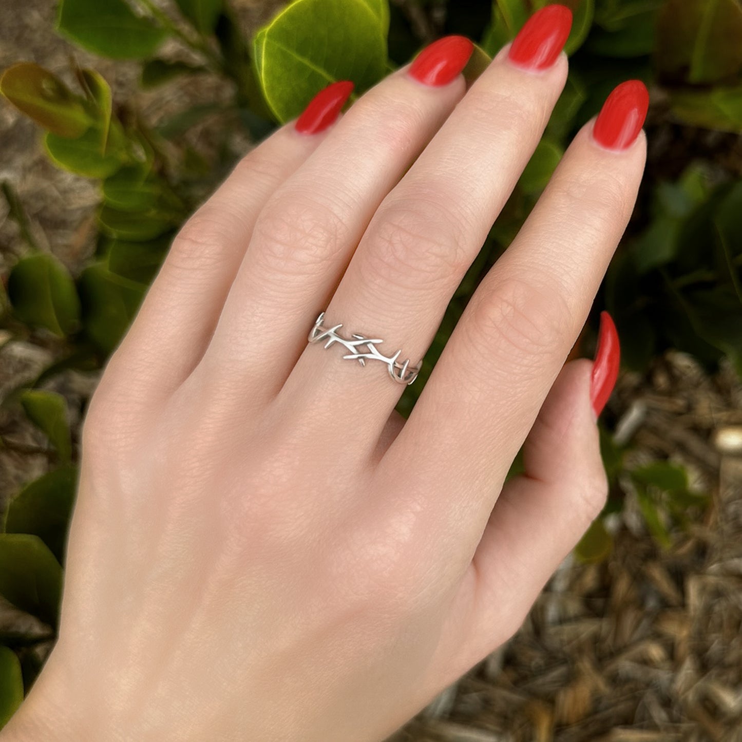 Jesus Crown of Thorns Ring in Sterling Silver