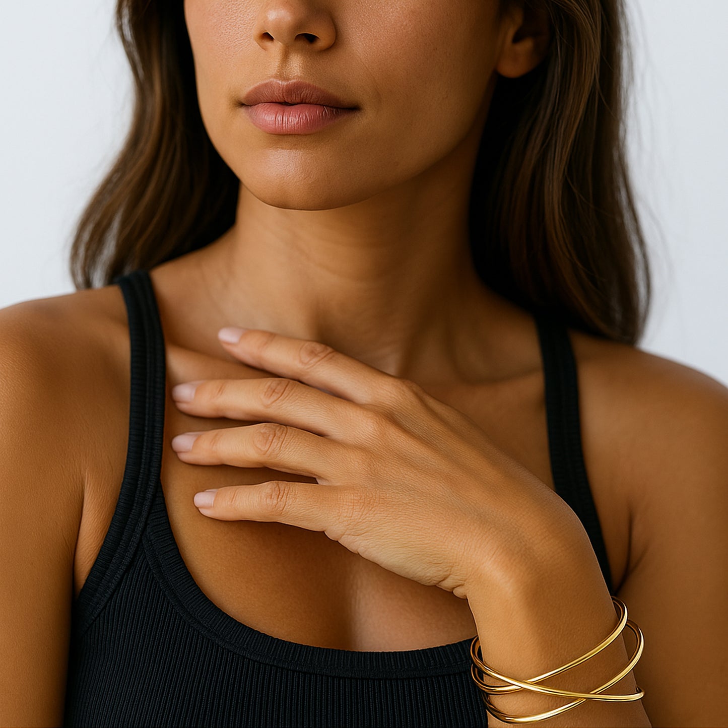 Triple Bangle Bracelet in Premium 18K Gold Filled
