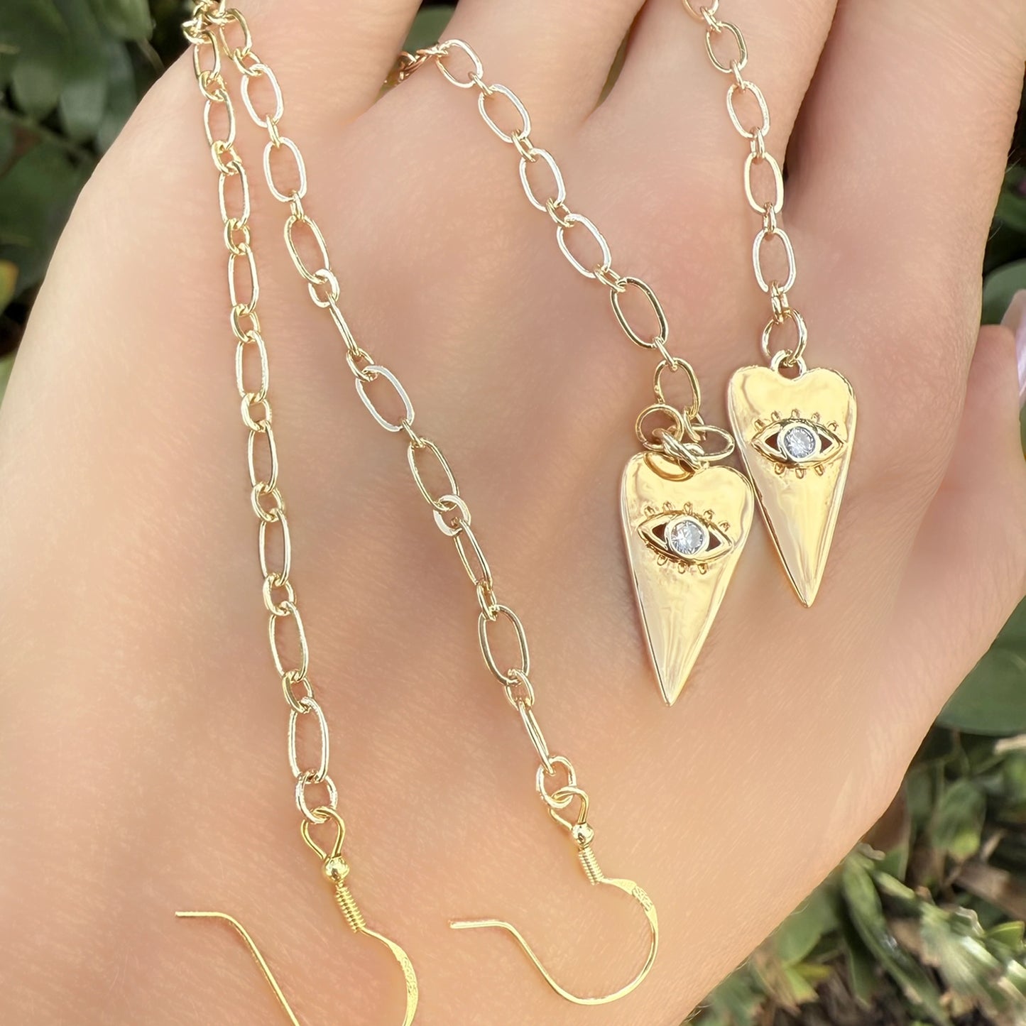 Extra Long Gold Chain Earrings