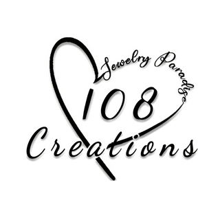 108 Creations jewelry logo for all products collection, minimalist luxury jewelry brand image