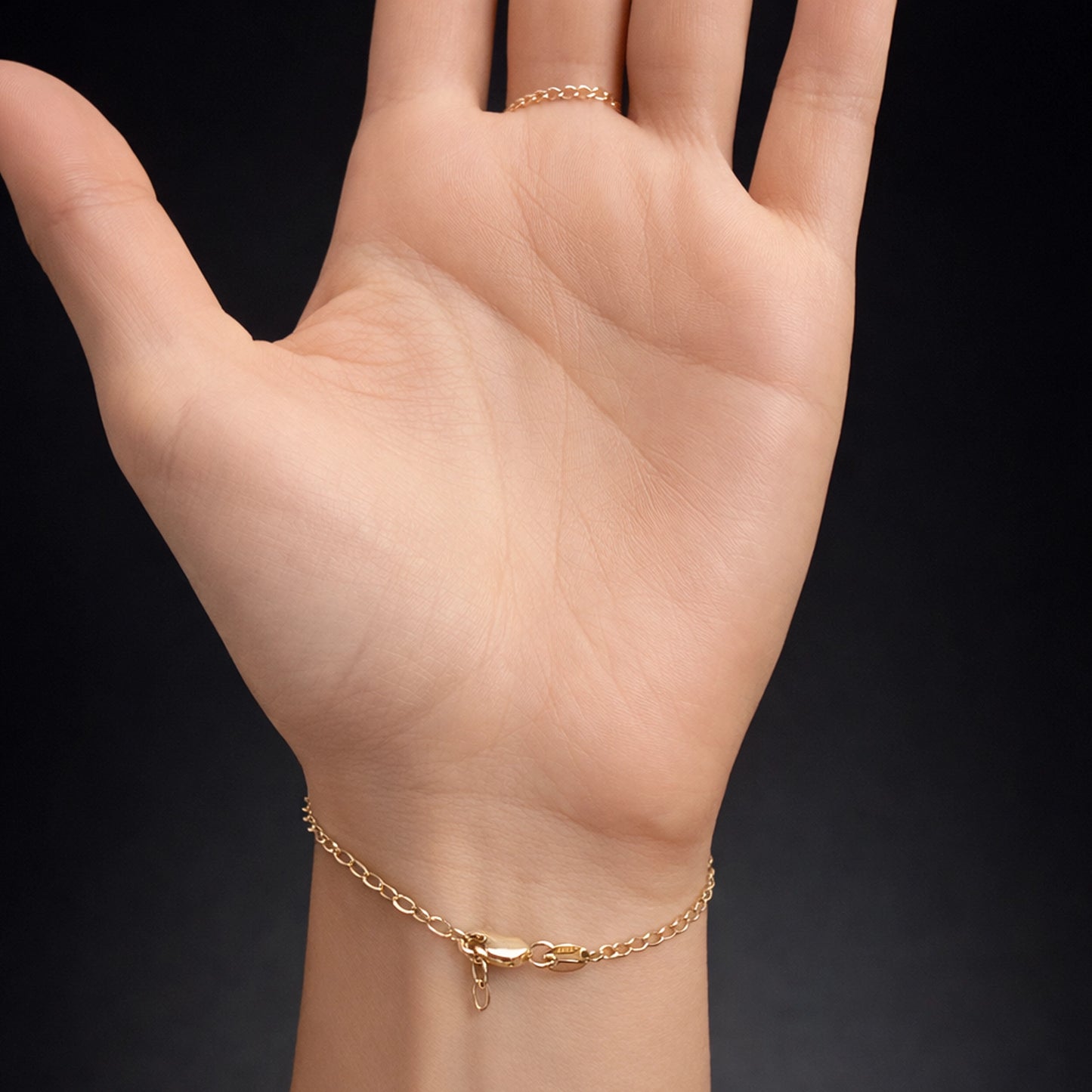 Baroque Pearl Adjustable Hand Chain in 18K Gold Filled