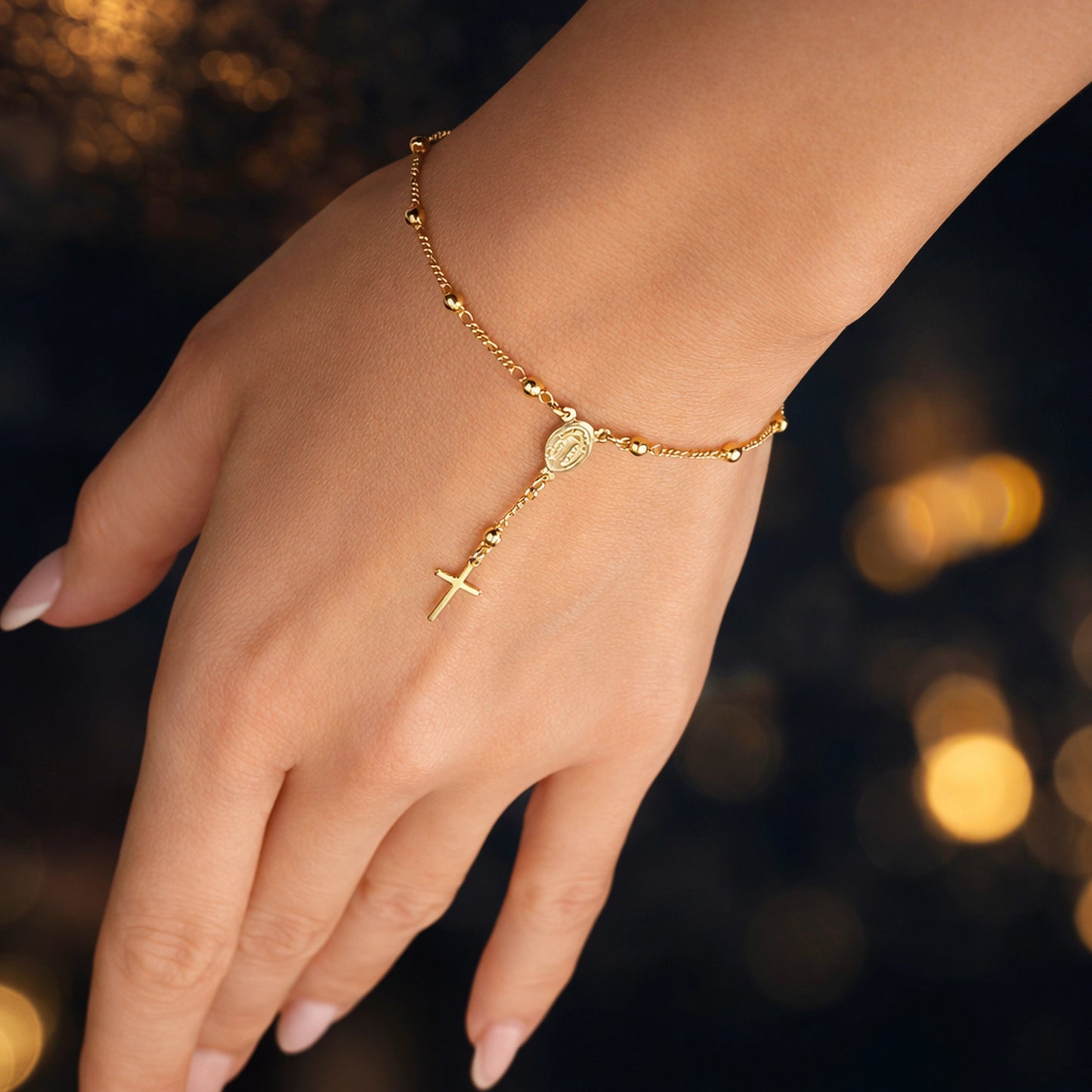 Fashion Rosary Bead Bracelet