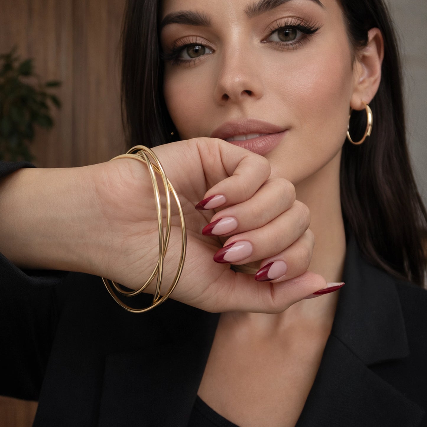 Triple Bangle Bracelet in Premium 18K Gold Filled