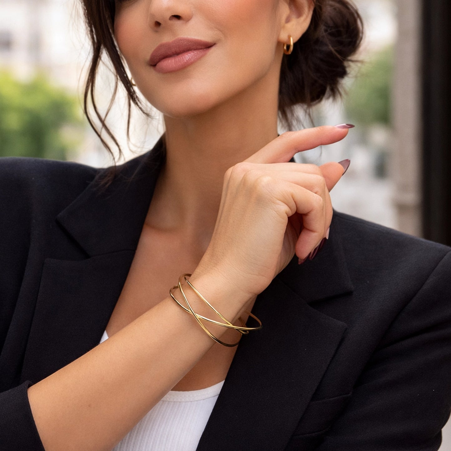 Triple Bangle Bracelet in Premium 18K Gold Filled
