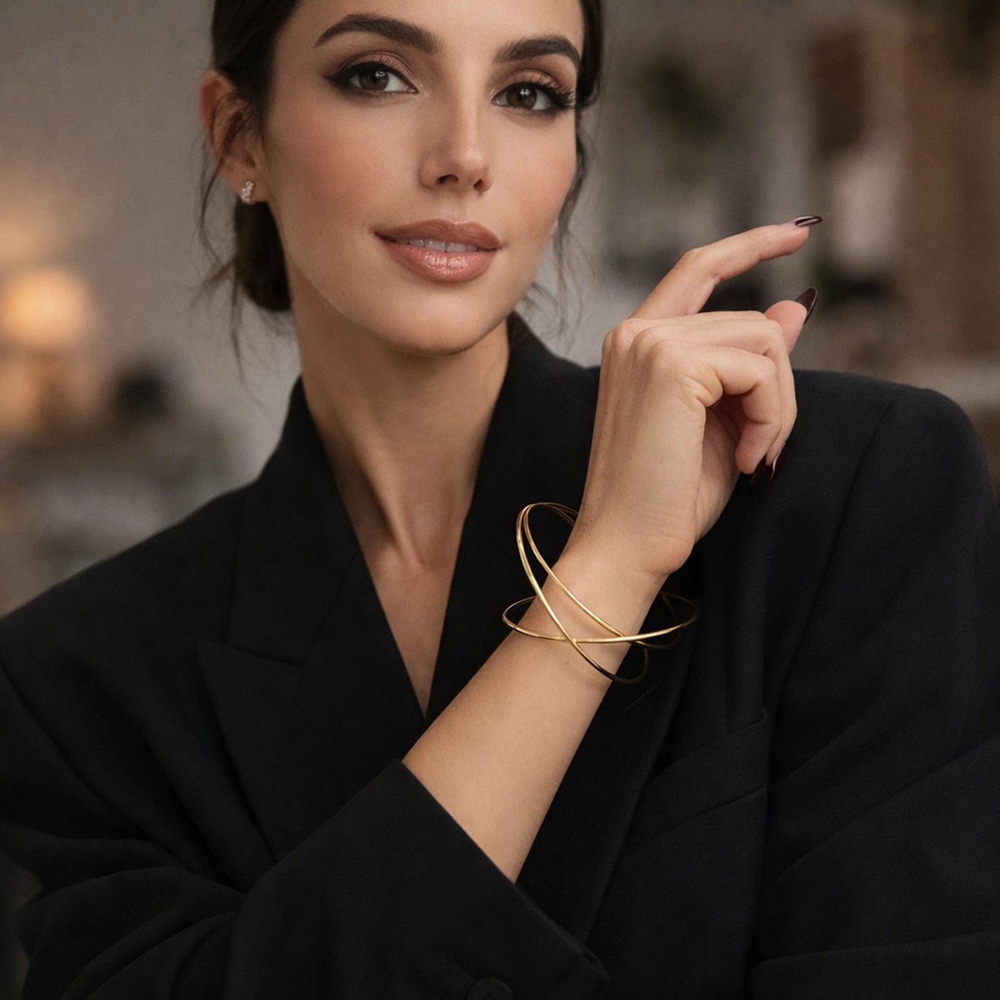 Triple Bangle Bracelet in Premium 18K Gold Filled