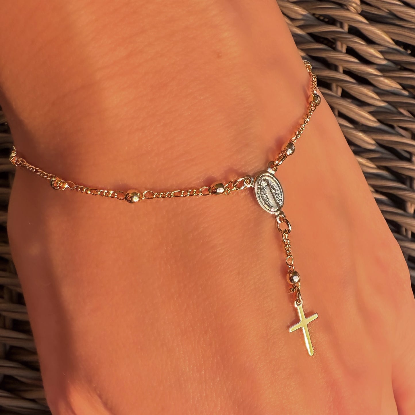 Fashion Rosary Bead Bracelet