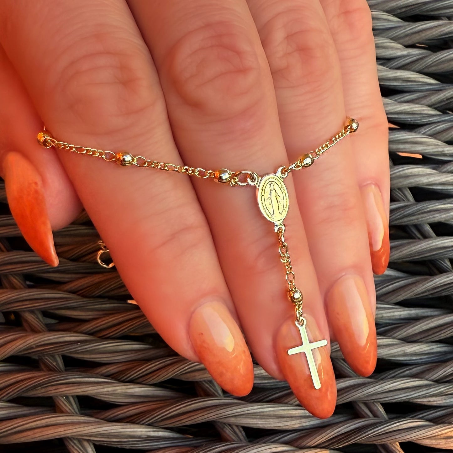 Fashion Rosary Bead Bracelet