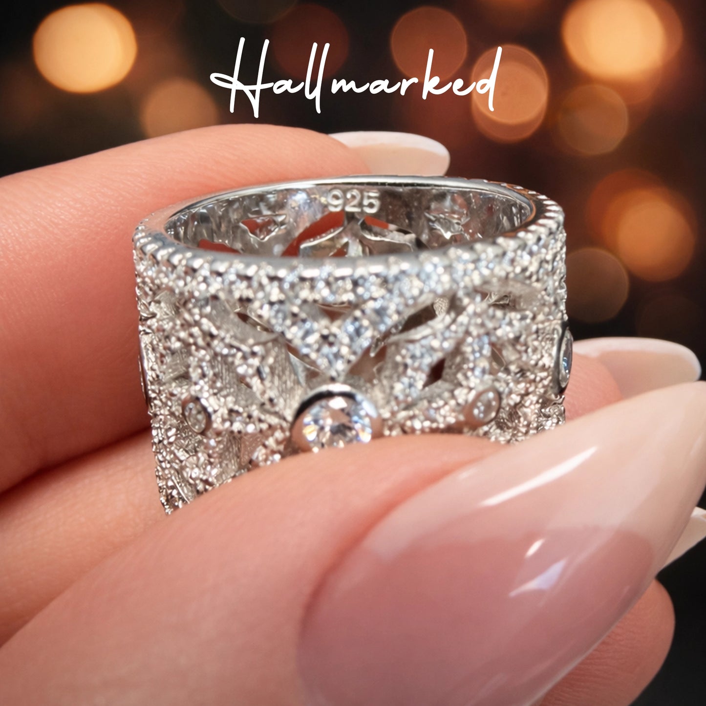 Tassel Statement Ring – CZ Fringe Dangle Cocktail Ring