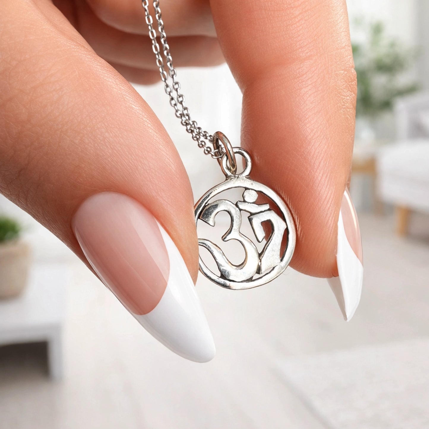 Yoga Necklace with OM Disc Charm