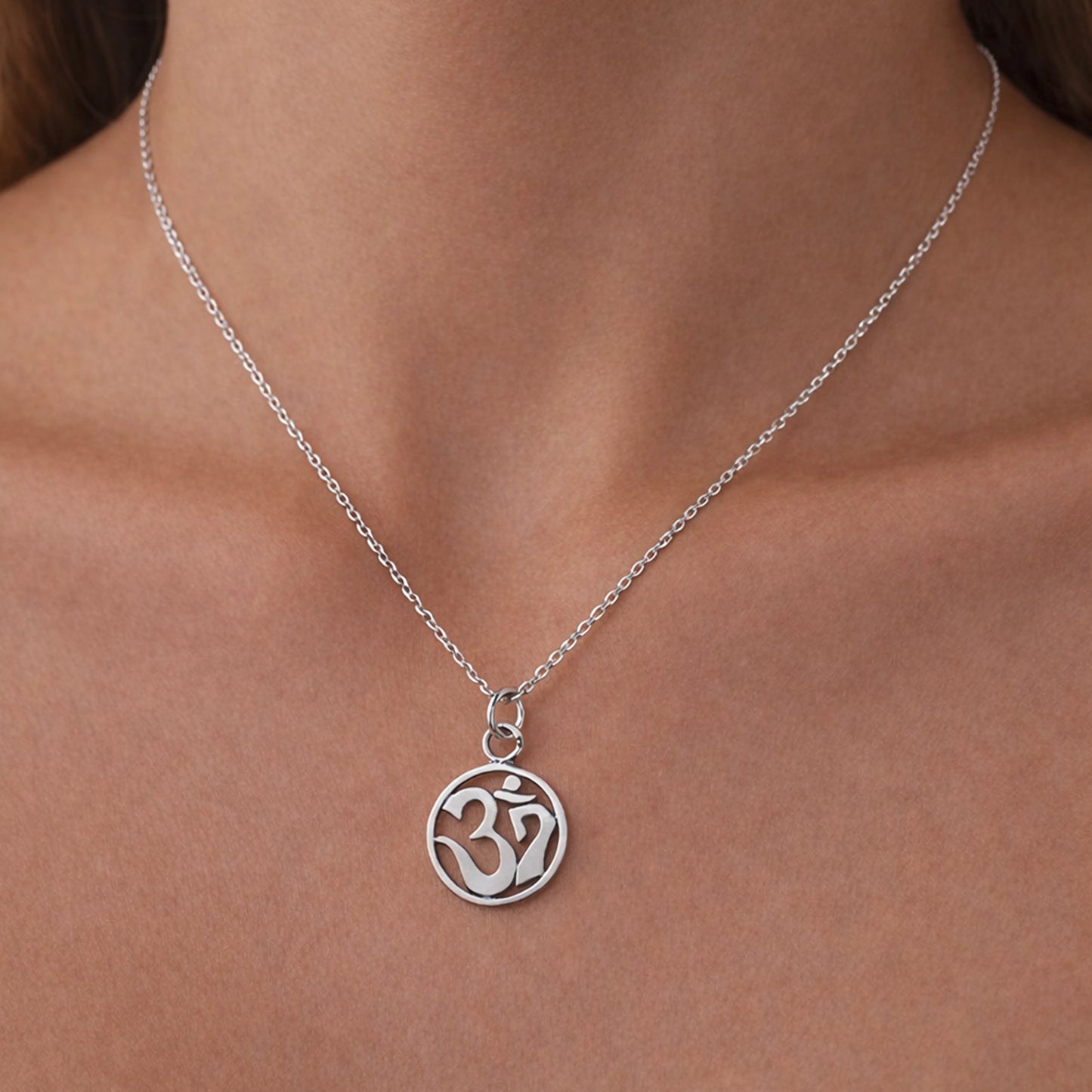 Yoga Necklace with OM Disc Charm