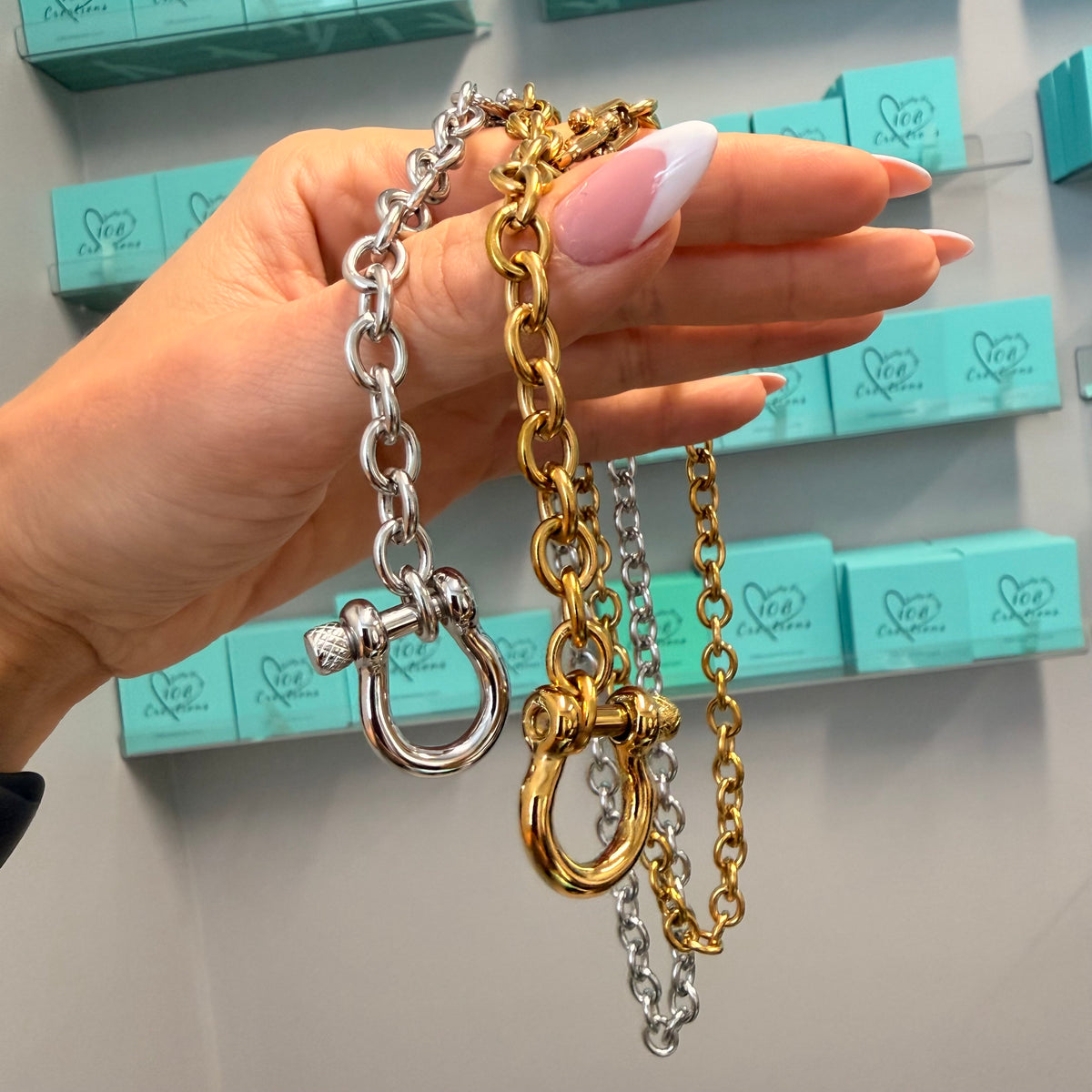 Chunky Chain Lariat Necklace • Bold Statement Y Necklace