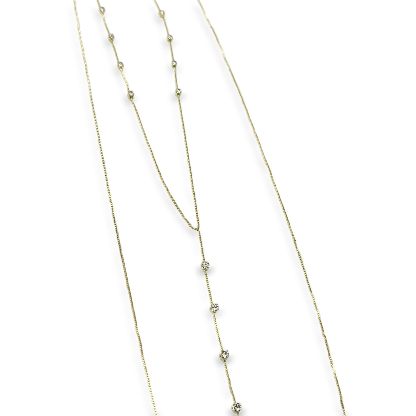 18K Gold Filled Body Chain with Cubic Zirconia