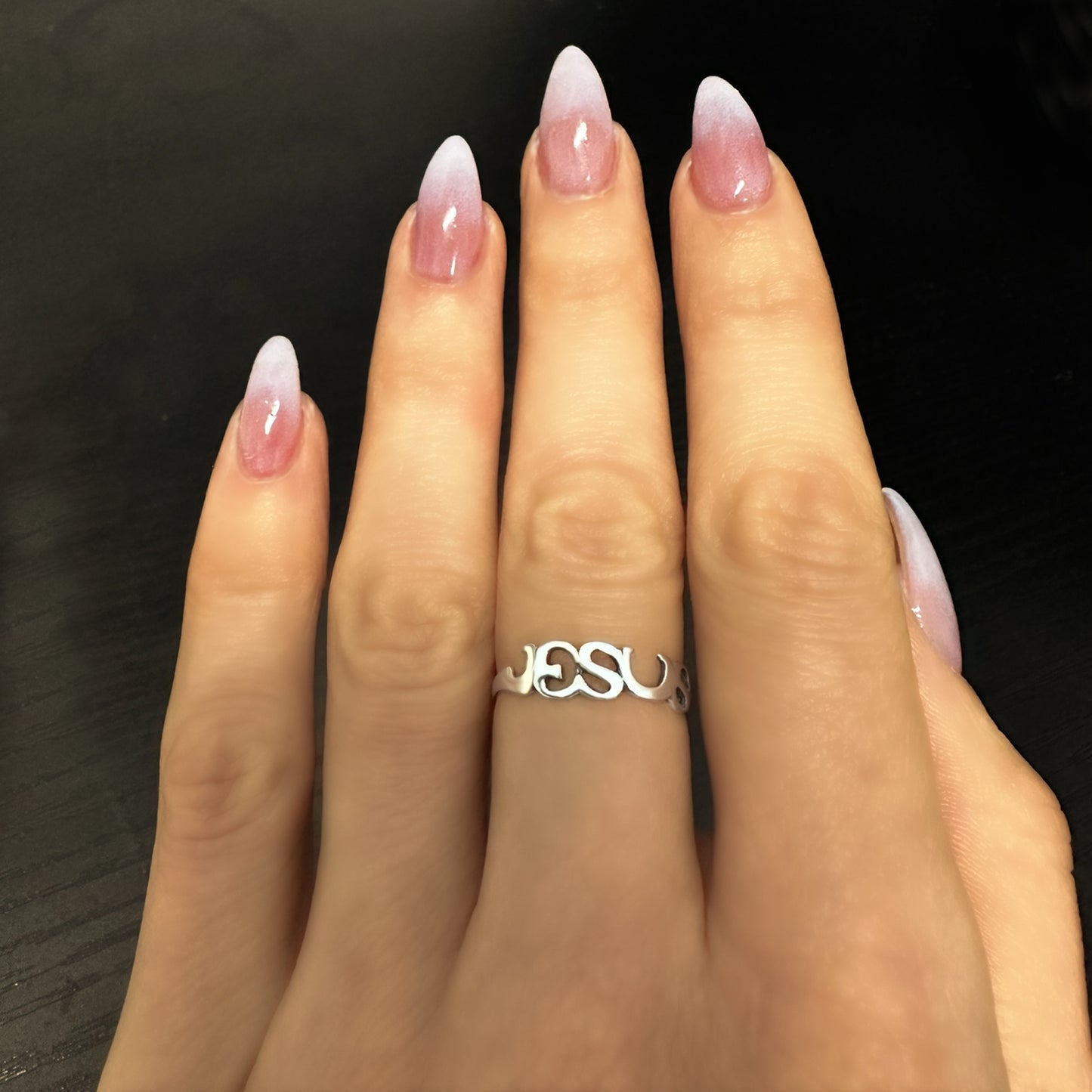 Cut Out Jesus Band Ring
