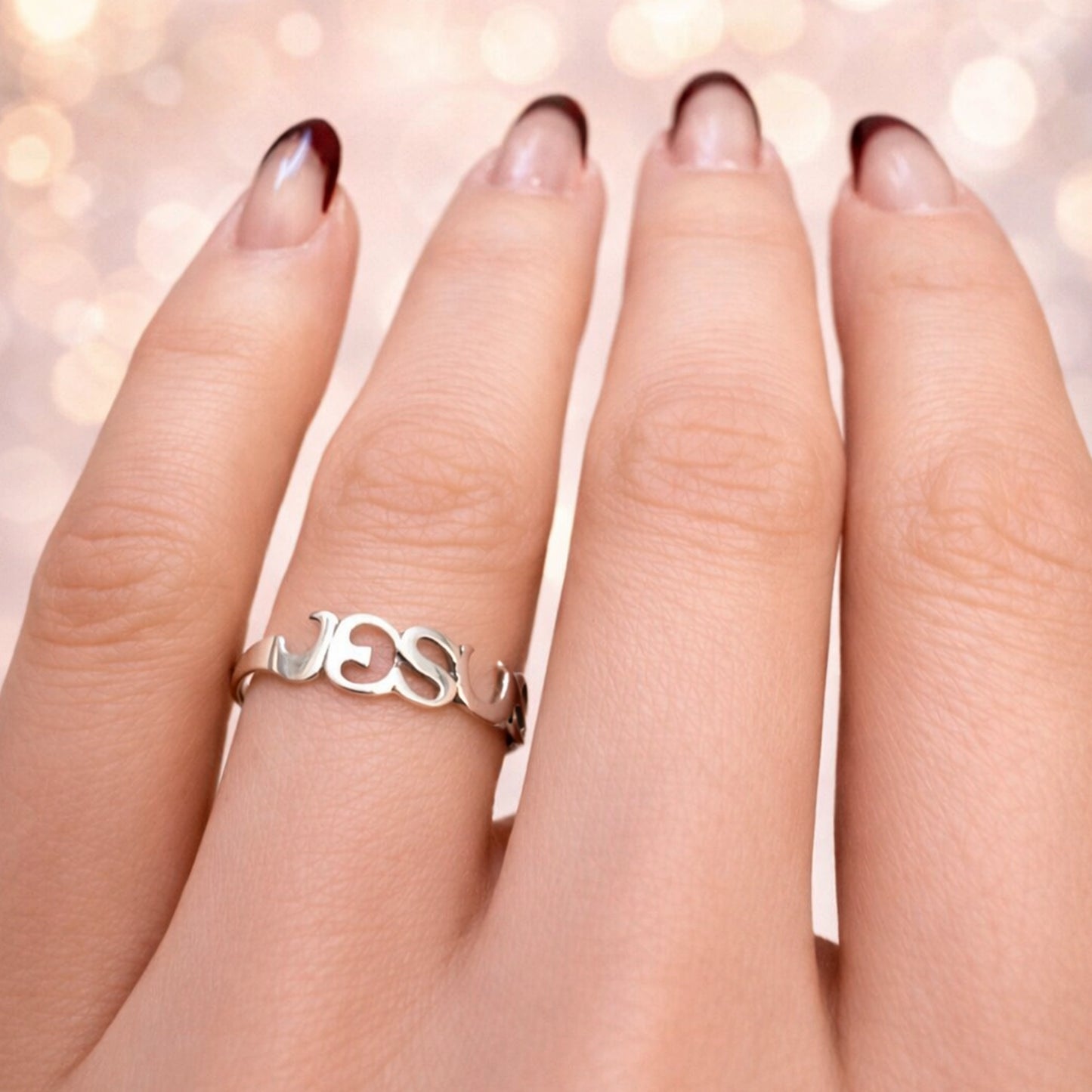 Cut Out Jesus Band Ring