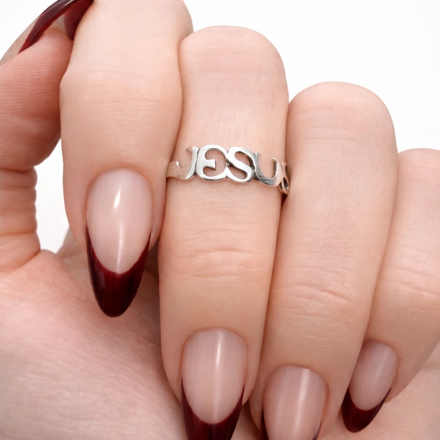 Cut Out Jesus Band Ring