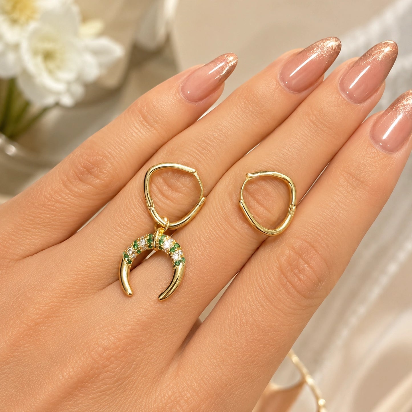 Good Luck Mismatched Gold Earrings