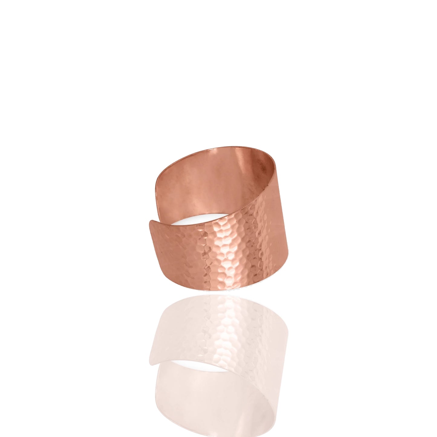 Tapered Hammered Solid Copper Cuff