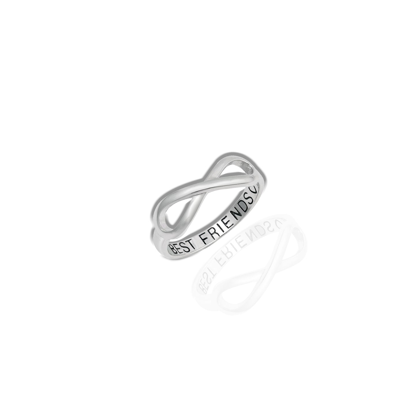 Infinity Ring with Best Friends Engraving