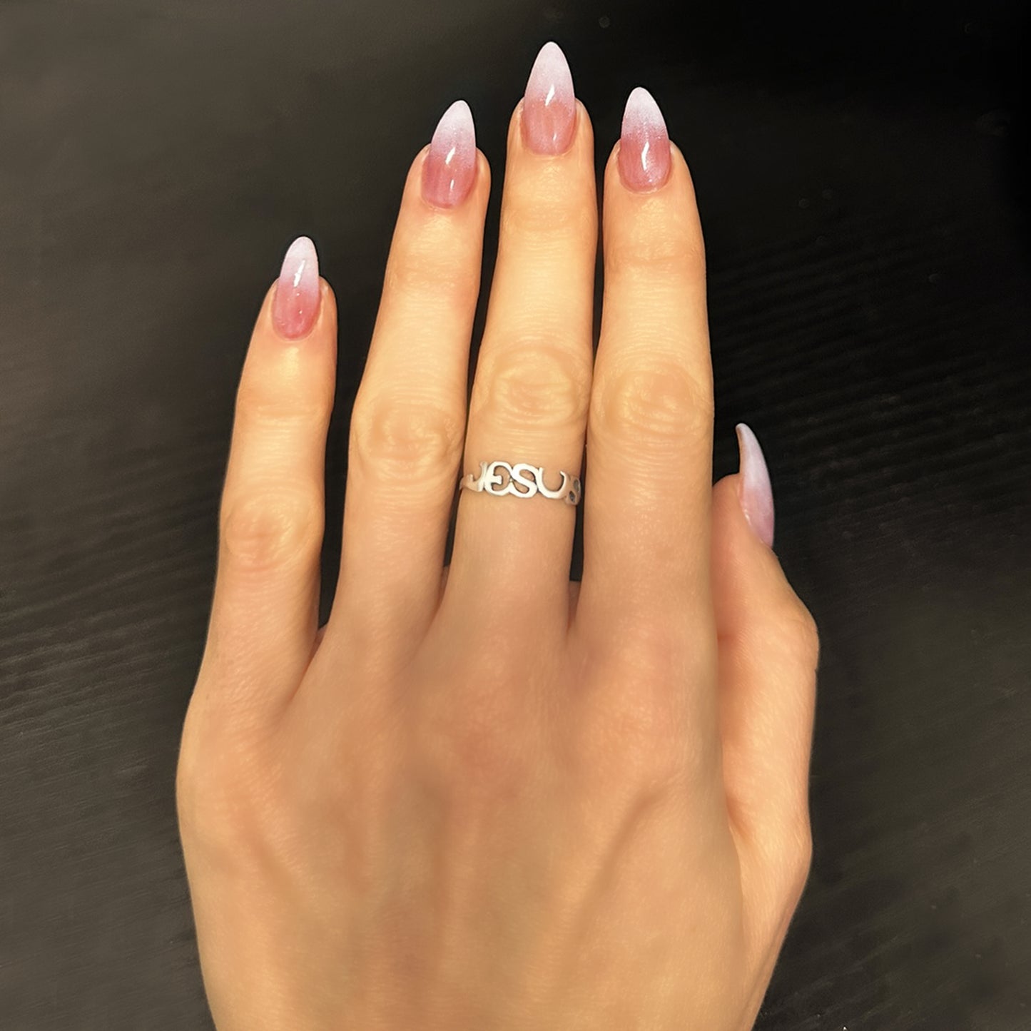 Cut Out Jesus Band Ring