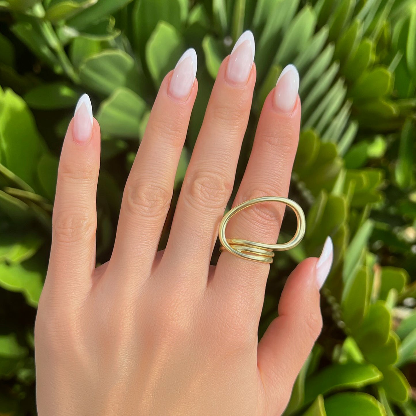 Twisted Circle Statement Ring
