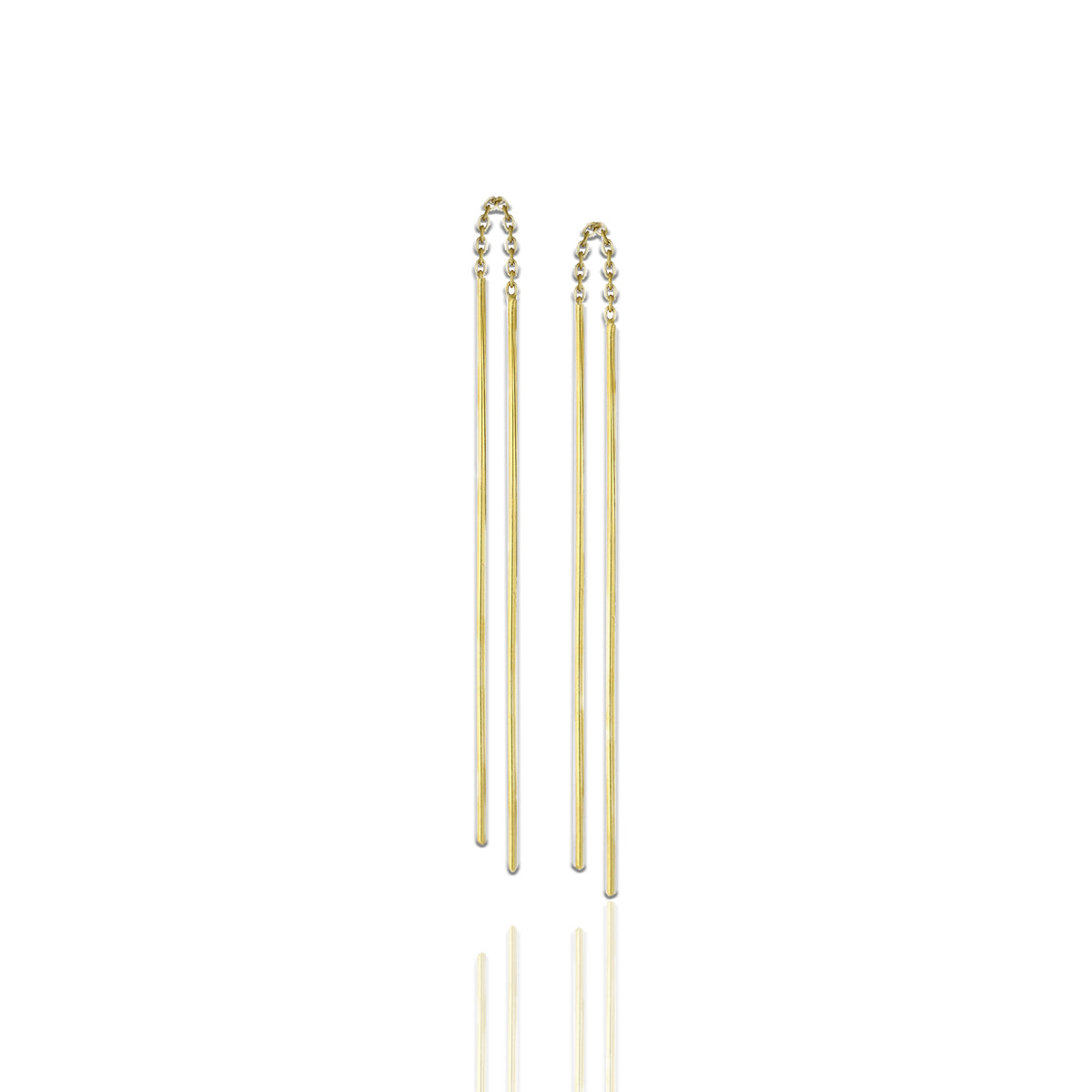 Add a touch of sophistication with our Elegant Gold Bar Threader Earrings, designed for the modern minimalist. These lightweight long-bar earrings are a trendy choice, perfect for stacking to create a unique, layered style. Their sleek and versatile design makes them ideal for everyday wear or special occasions. Handcrafted with high-quality 925 sterling silver and plated in radiant gold.