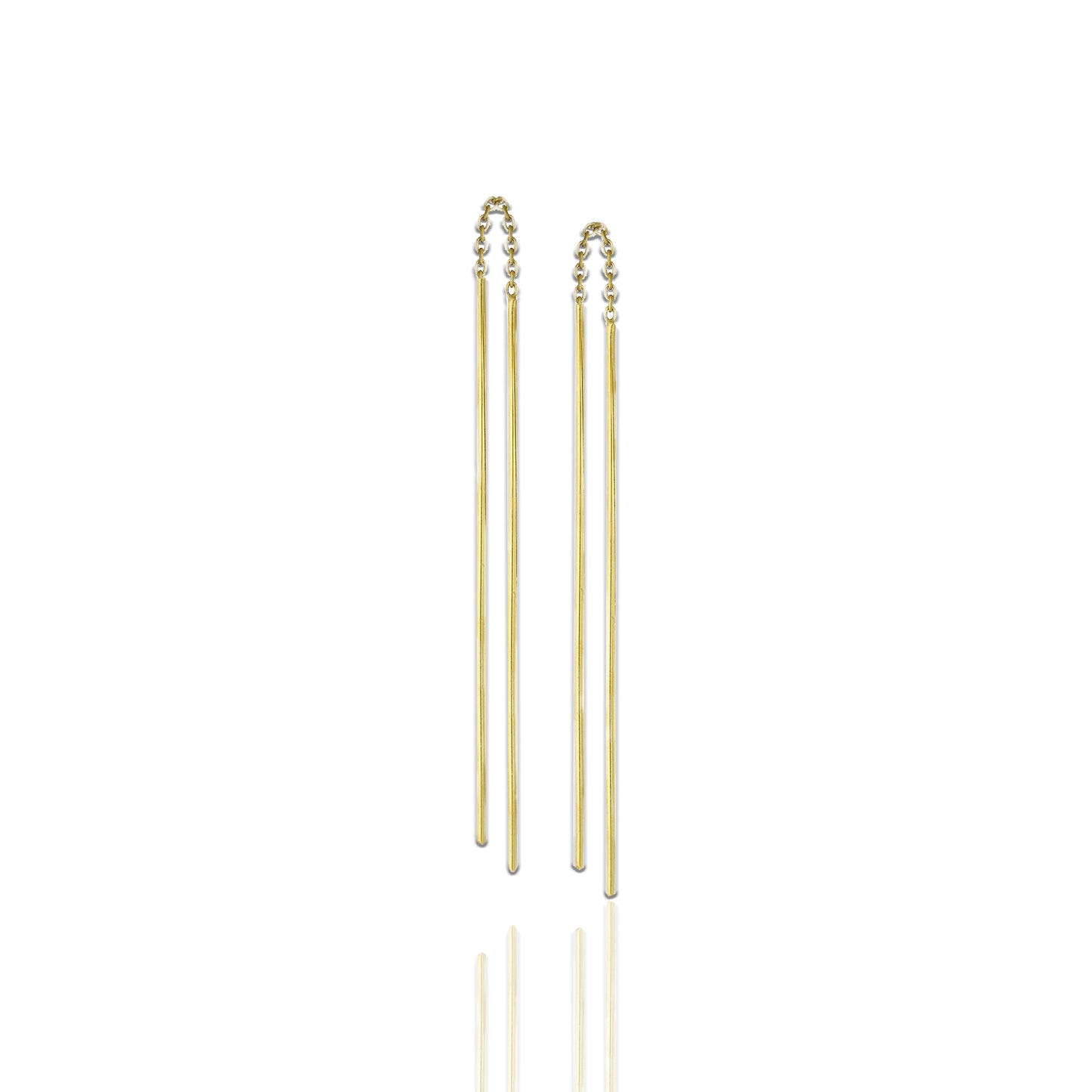 Add a touch of sophistication with our Elegant Gold Bar Threader Earrings, designed for the modern minimalist. These lightweight long-bar earrings are a trendy choice, perfect for stacking to create a unique, layered style. Their sleek and versatile design makes them ideal for everyday wear or special occasions. Handcrafted with high-quality 925 sterling silver and plated in radiant gold.