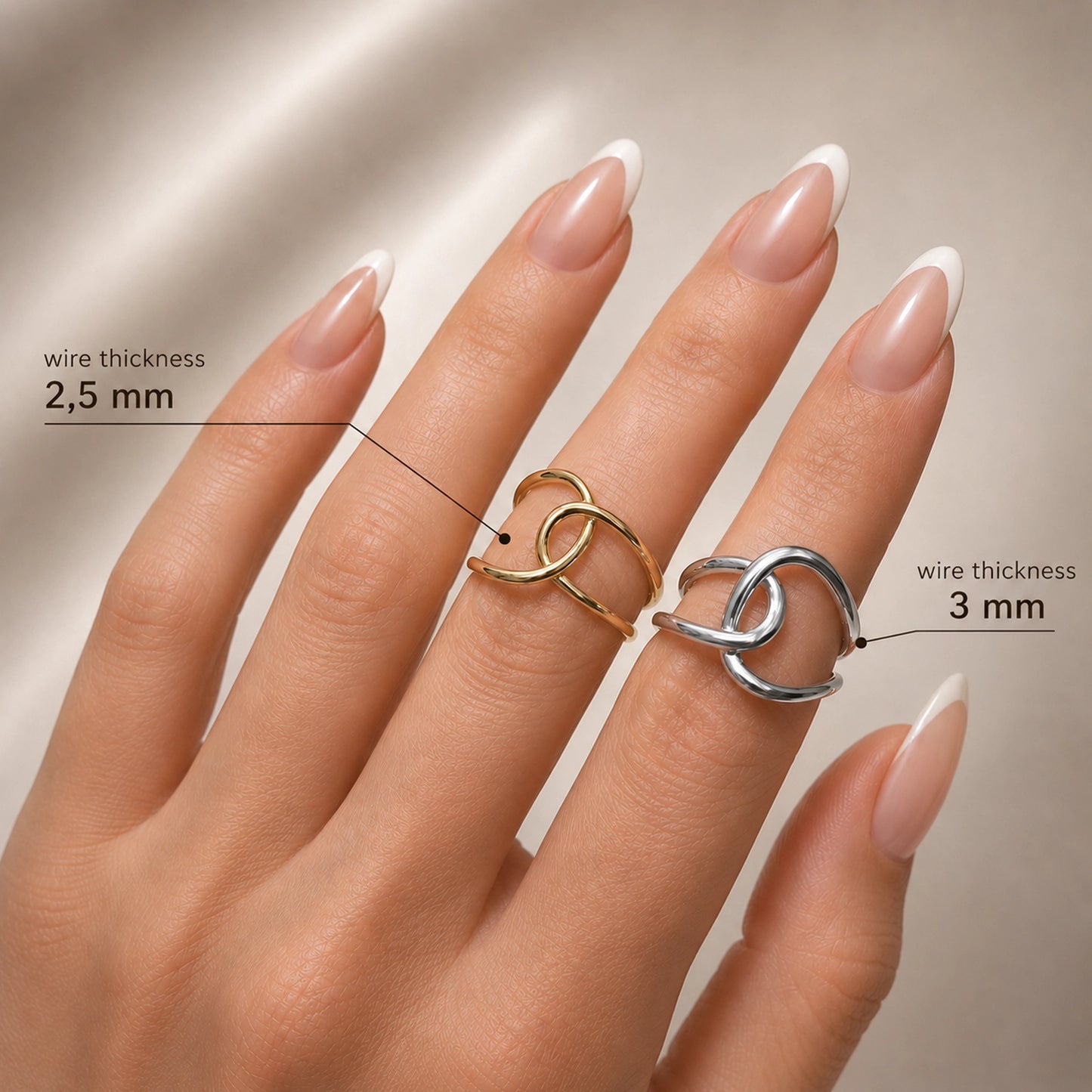 Modern infinity knot ring