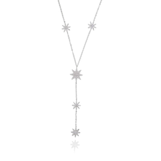 Pave Star Lariat Necklace