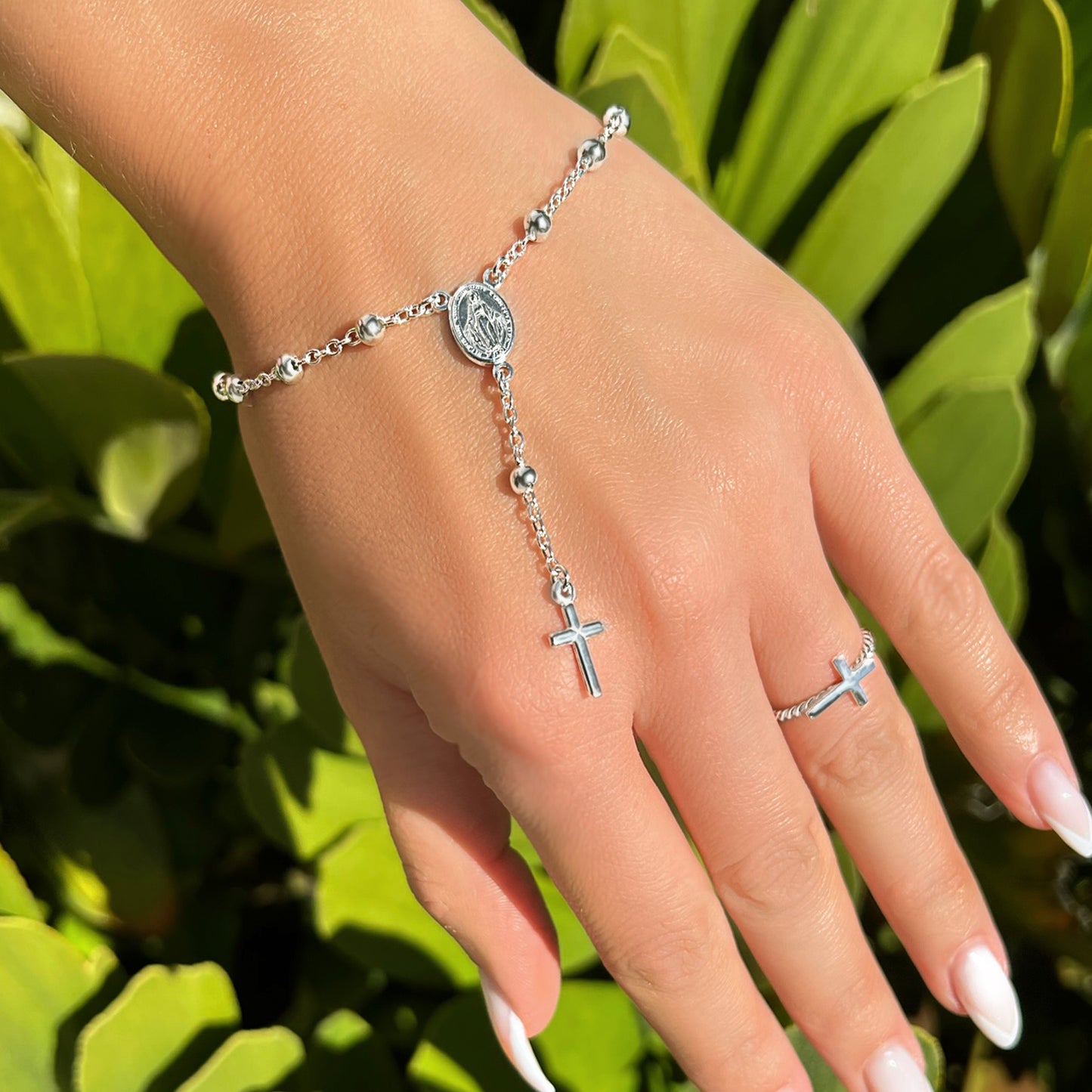 Virgin Mary Rosary Bead Bracelet