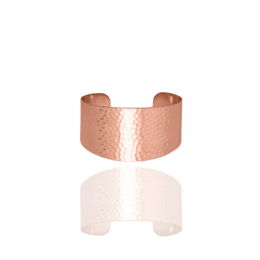 Tapered Hammered Solid Copper Cuff