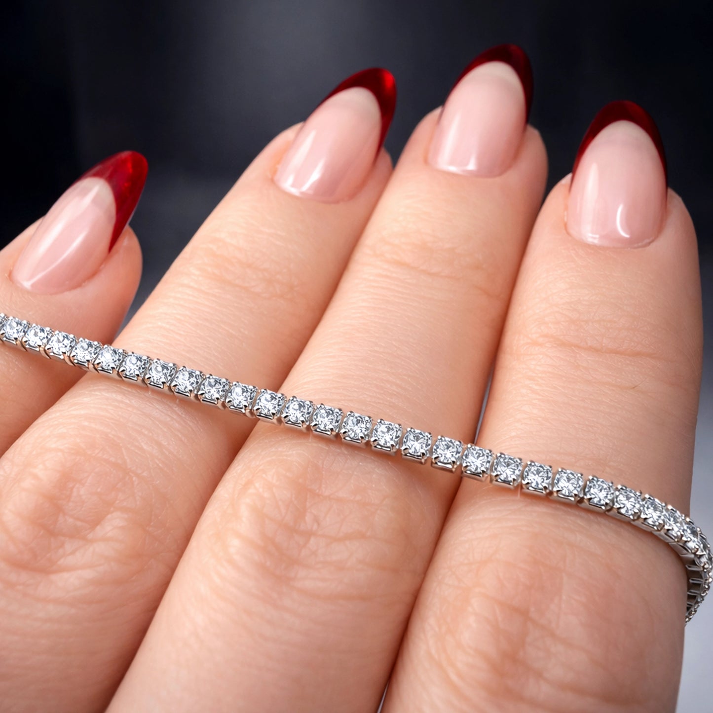Sterling Silver Tennis Choker with Sparkling Cubic Zirconia