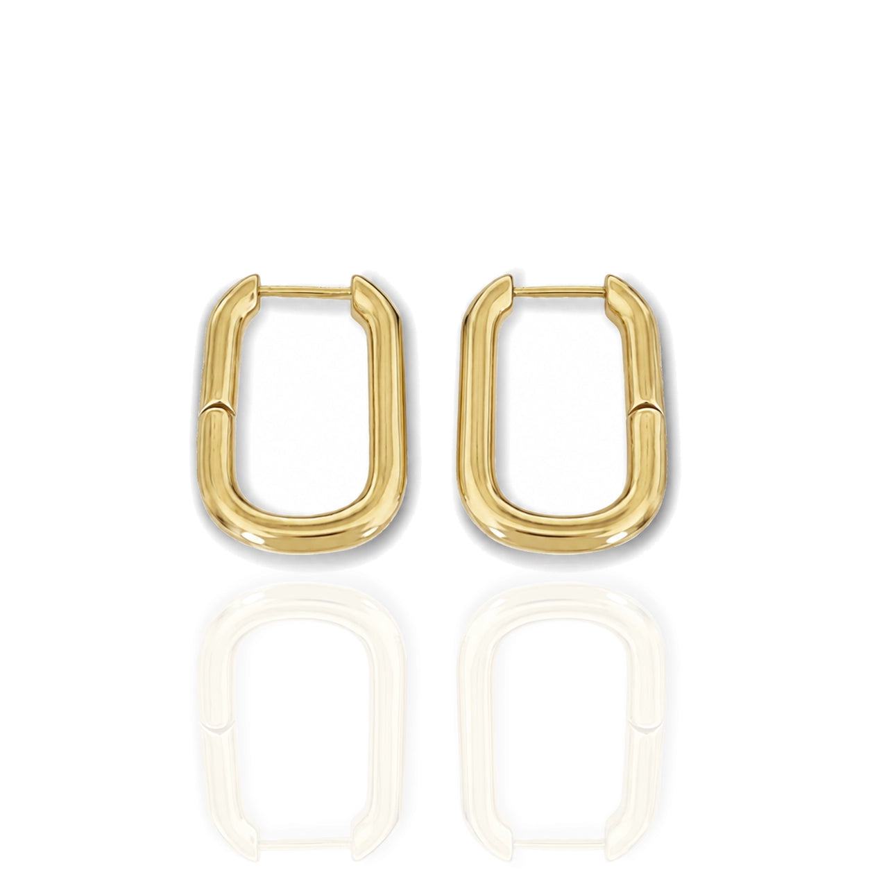 Chain Link Huggie Hoop Earrings