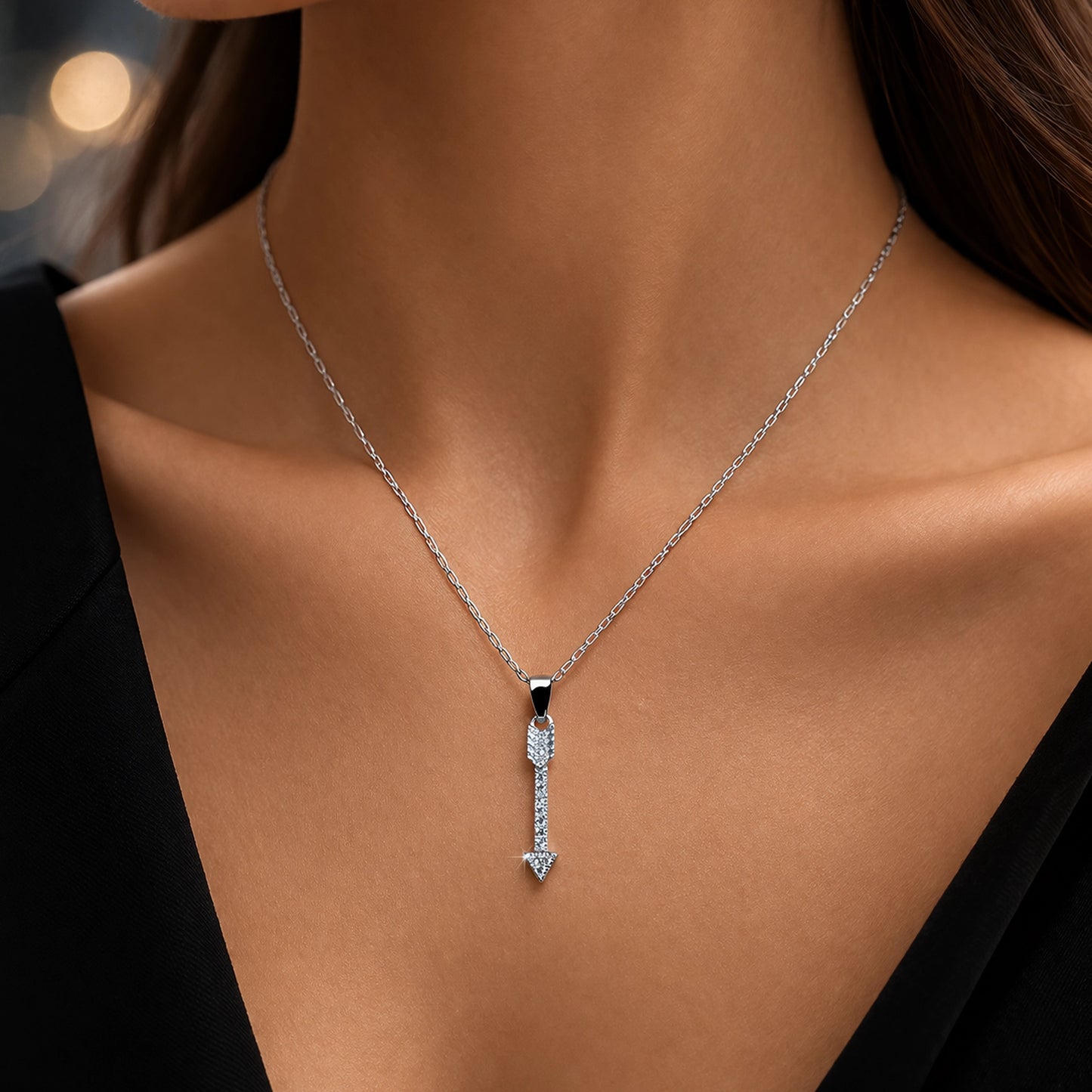 Vertical Arrow Dainty Necklace