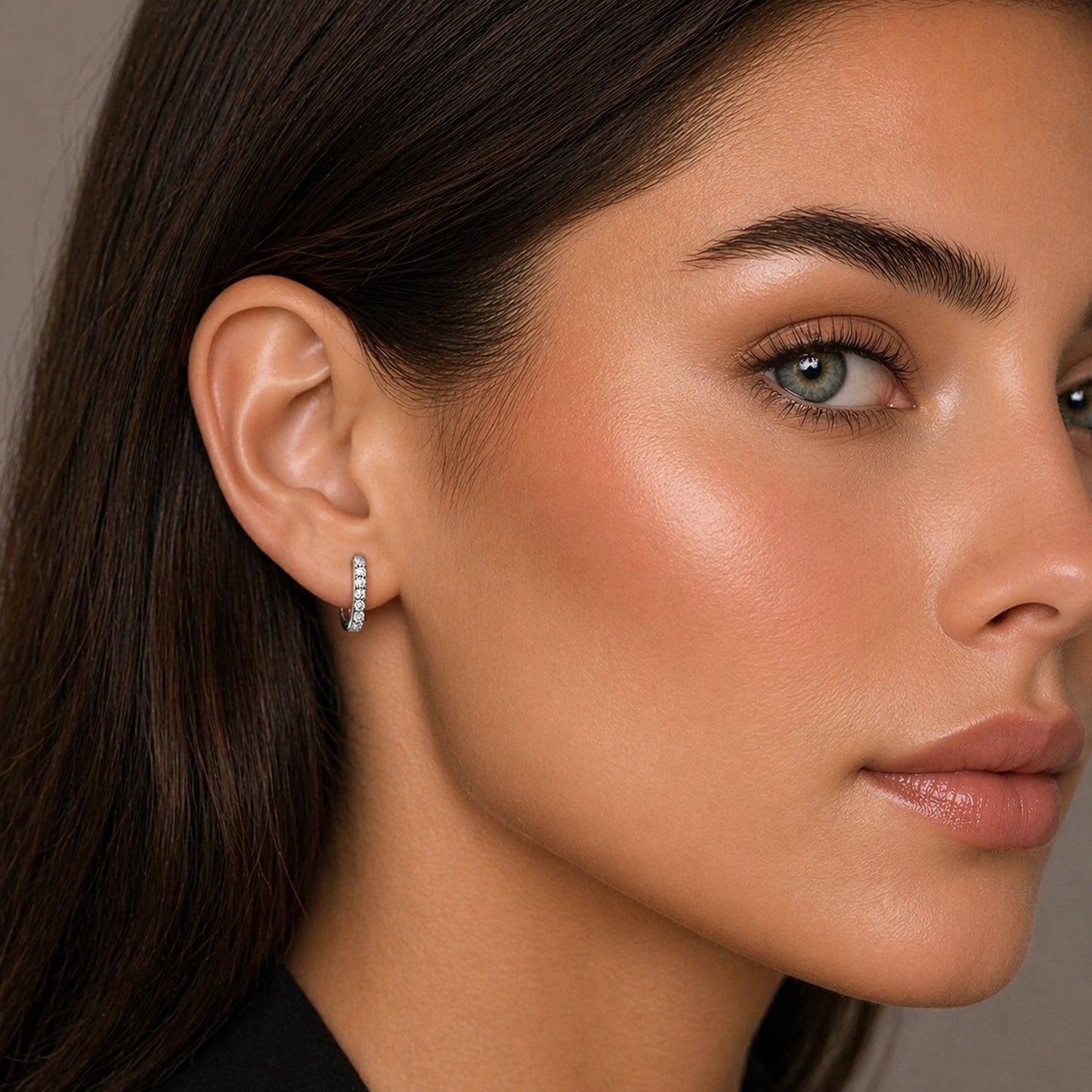 Convertible Double Link CZ Huggie Drop Earrings