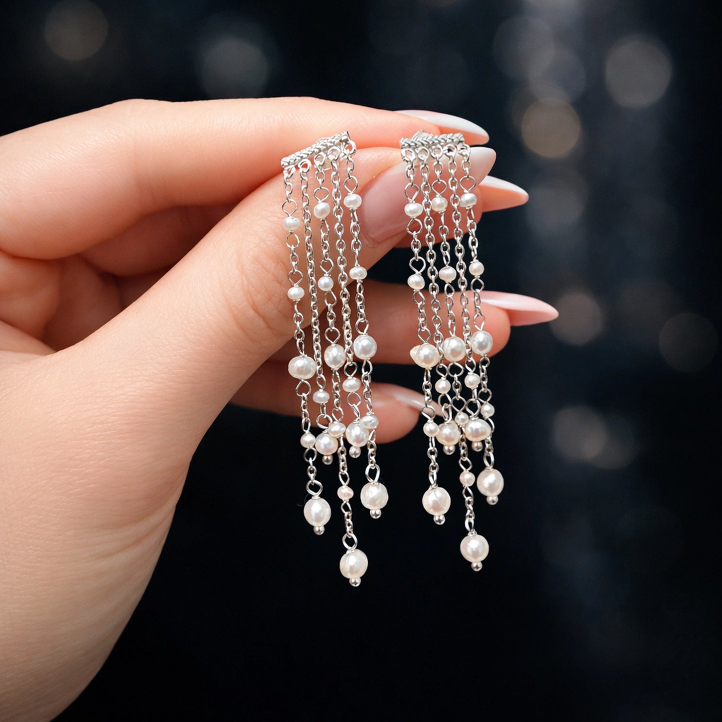 Freshwater Pearl Chandelier Earrings
