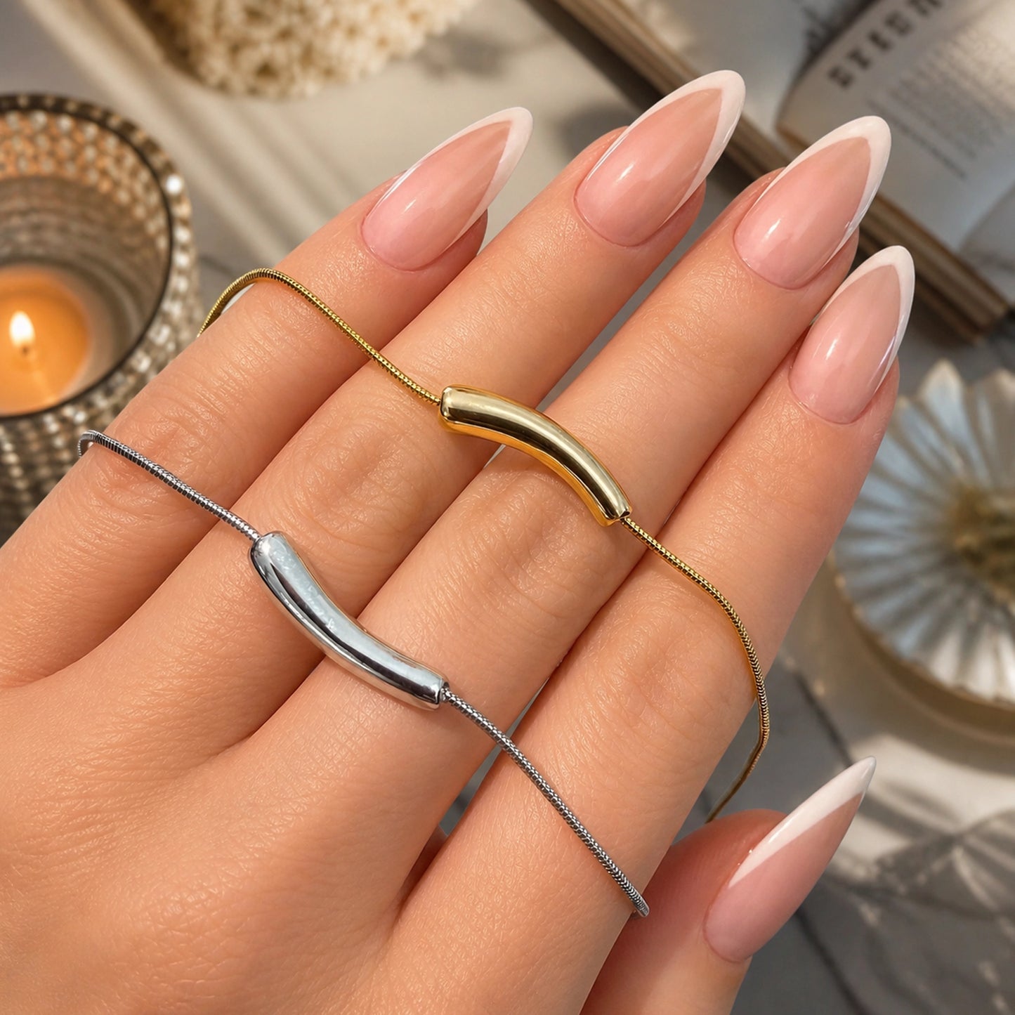 Sliding Bar Necklace in Sterling Silver