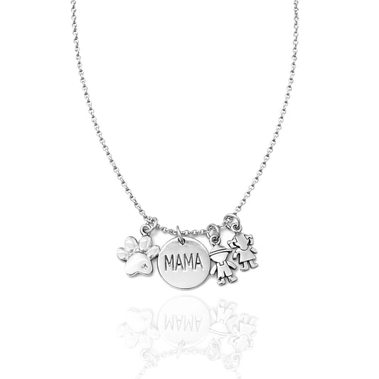 Collar con dije grabado de Mamá Universal