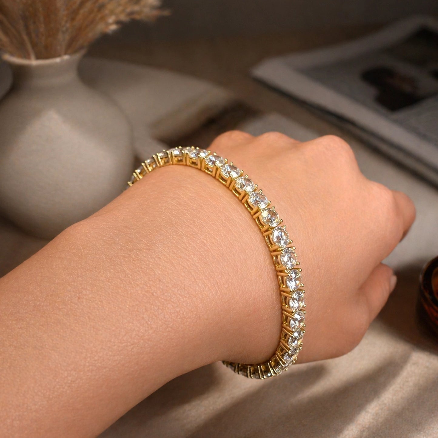 6mm CZ Tennis Bracelet in 925 Sterling Silver