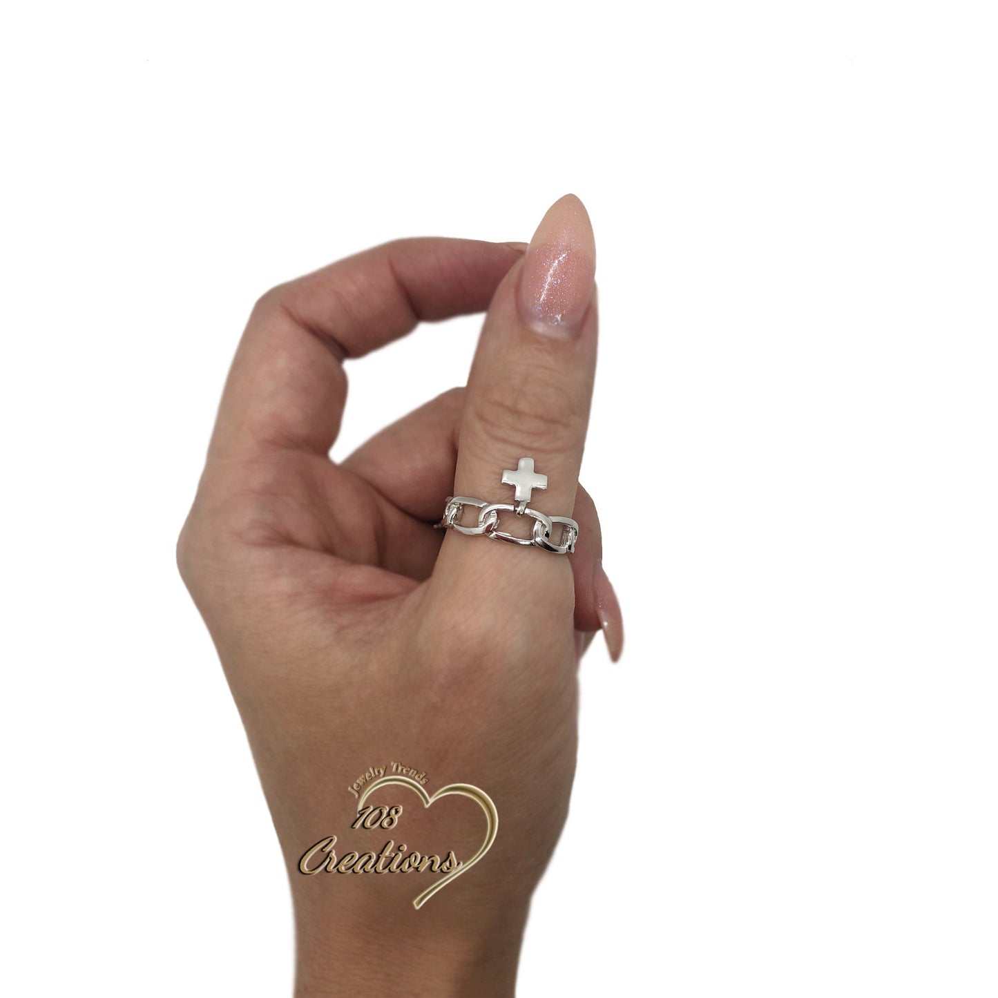 Religious Jesus and Cross Ring Set