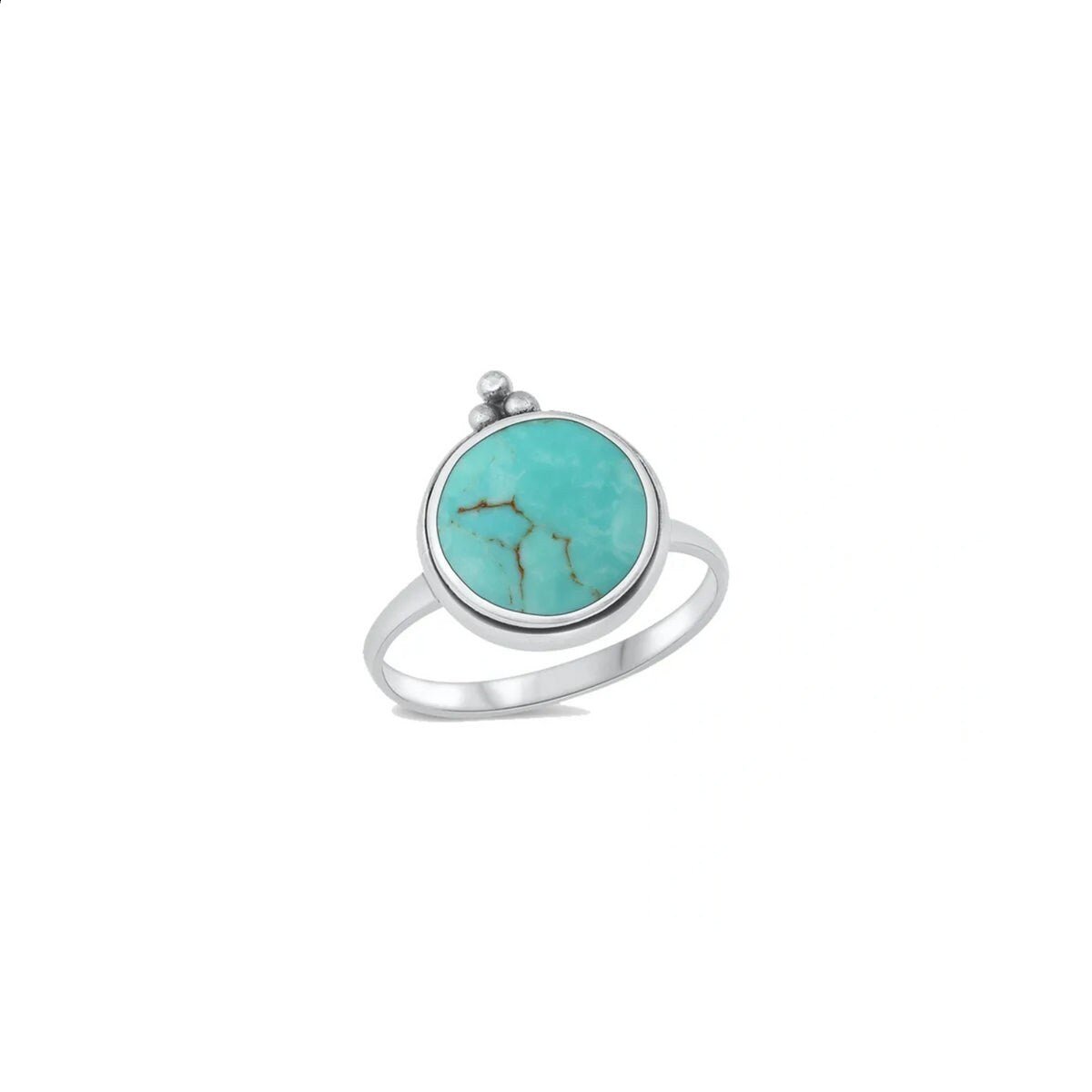 Anillo de plata de ley con piedra preciosa turquesa Ever