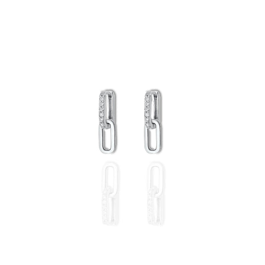 Delicate Double Link Chain Drop Earrings