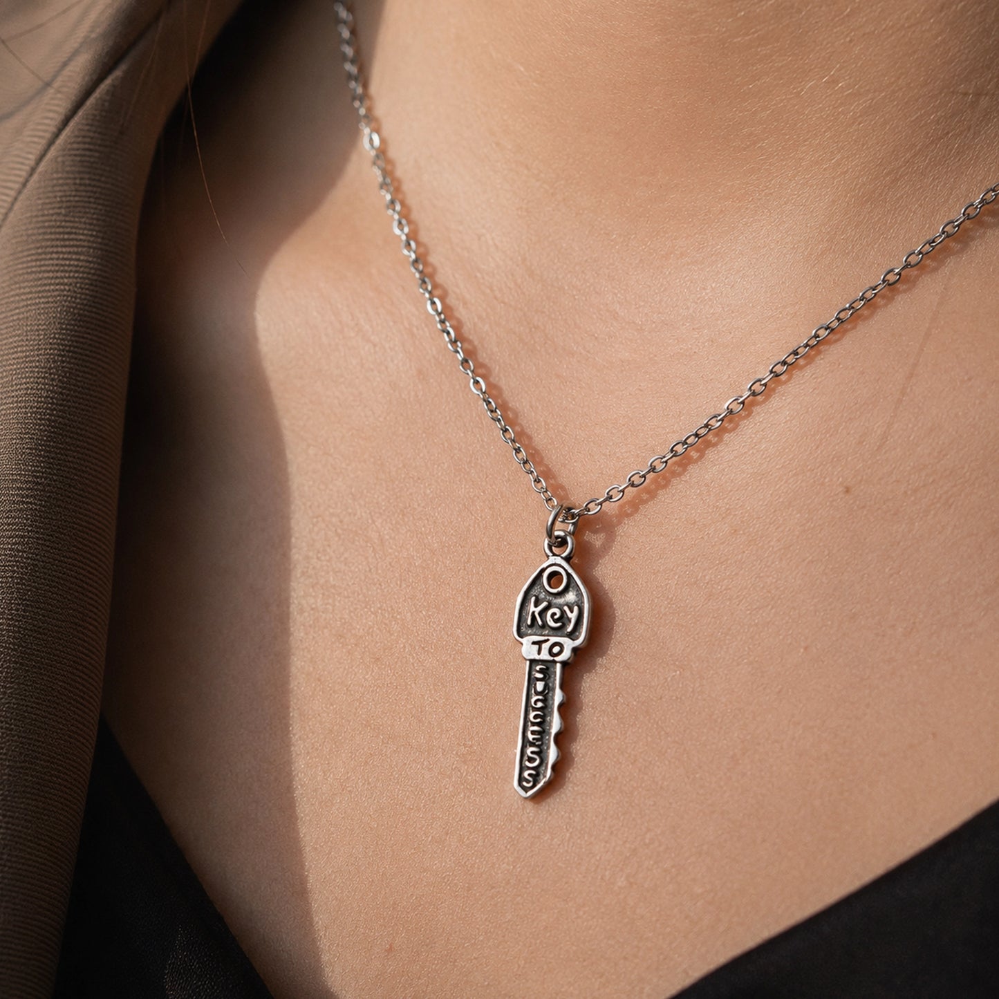 Key To Success Necklace in Sterling Silver