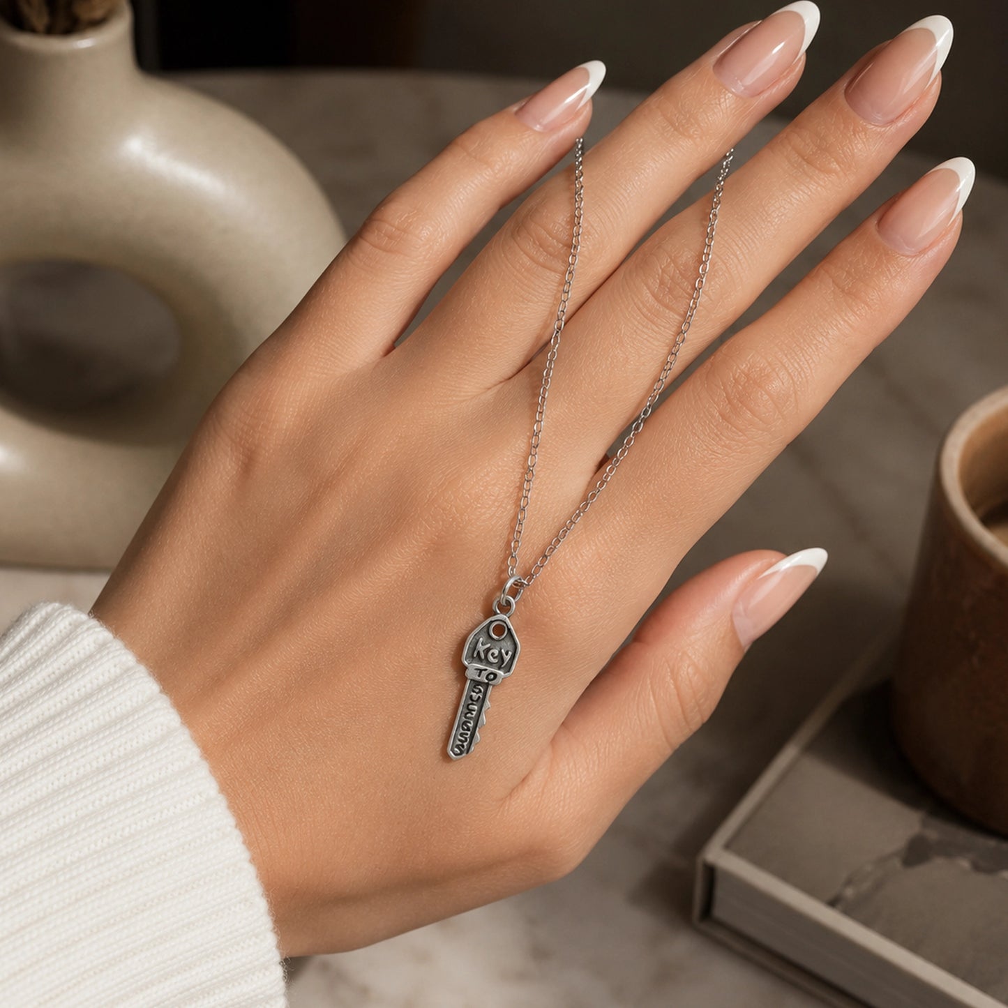 Key To Success Necklace in Sterling Silver