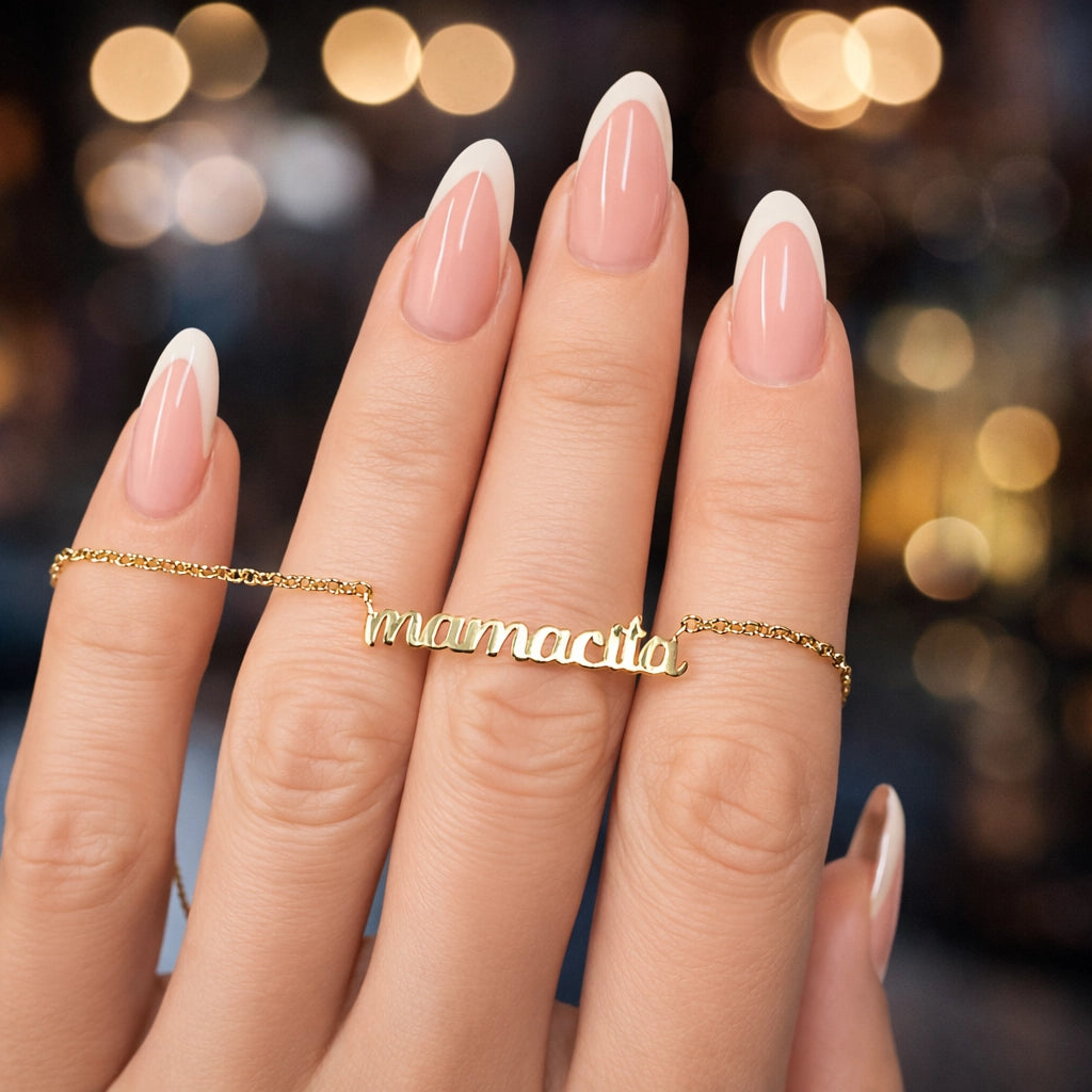 Mamacita Script Nameplate Charm Necklace